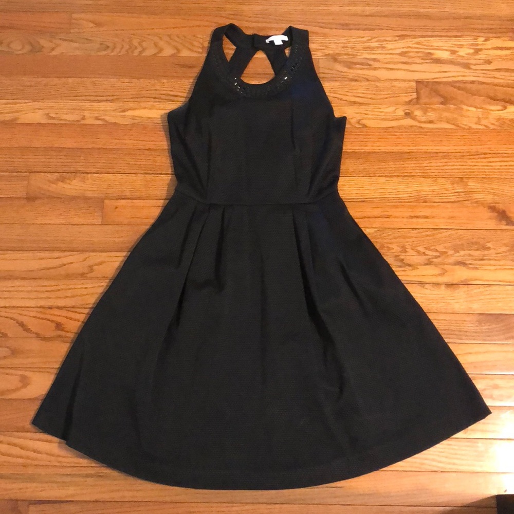 Black fit and flare dress